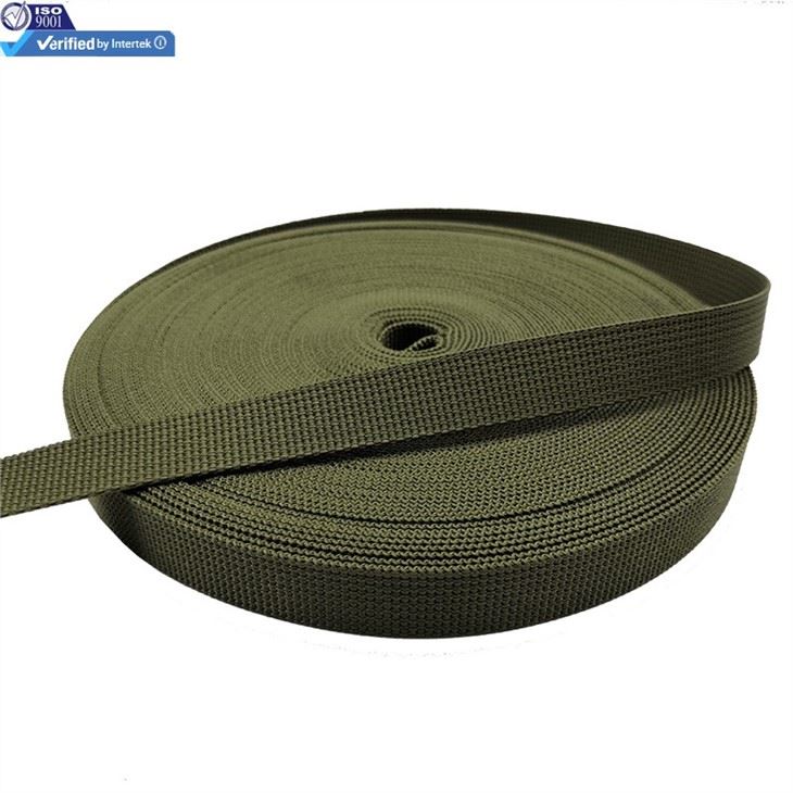 Army green polyester webbing